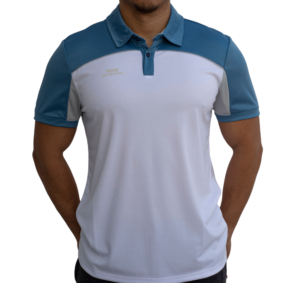 Polo azul top y blanco