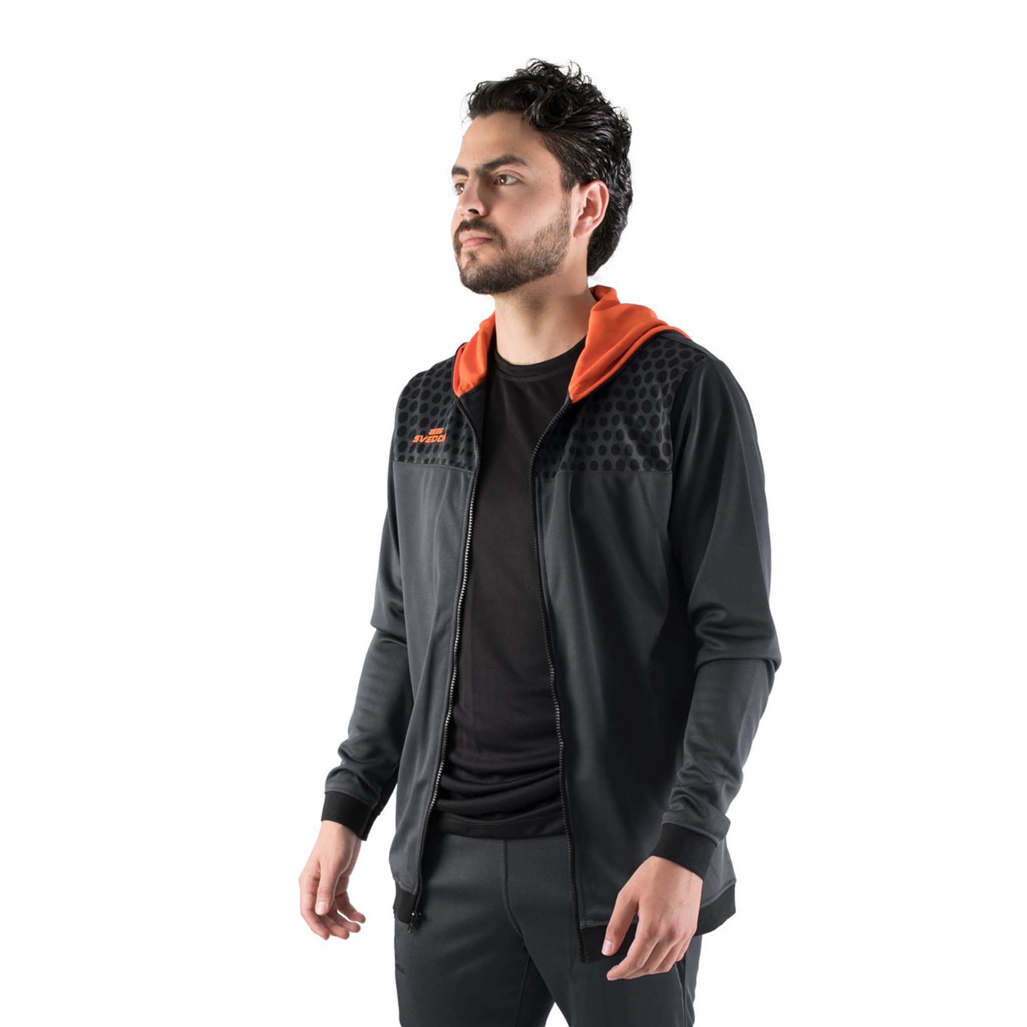 Chamarra deportiva con capucha para hombre